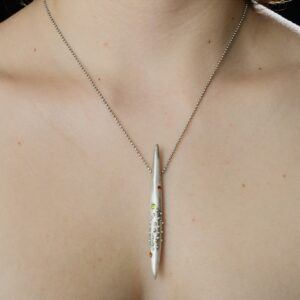 Agave Bloom Pendant with Gem